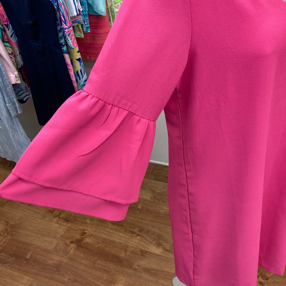 Belongsci ,dark pink ,bell sleeve